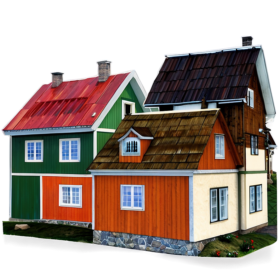 Scandinavian Houses Png 12 PNG Image