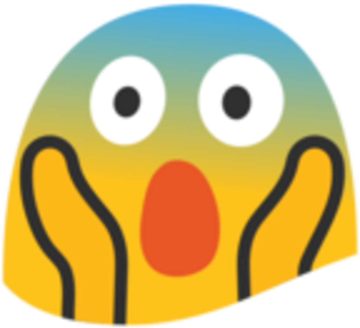 Scared Yellow Emoji PNG Image