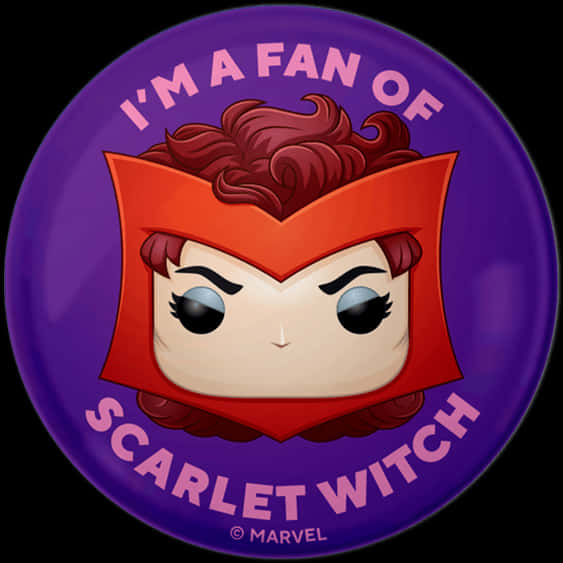 Scarlet Witch Fan Badge PNG Image