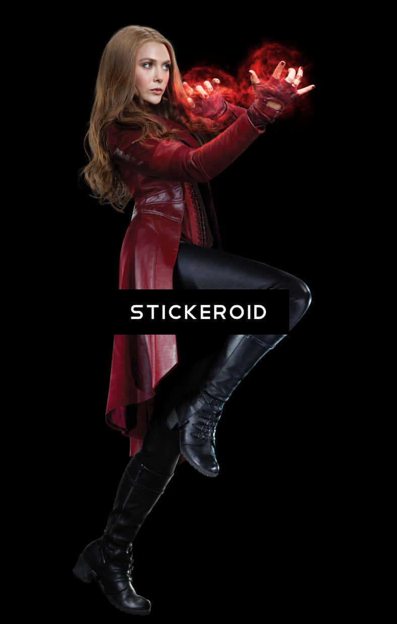 Scarlet Witch Magic Display PNG Image