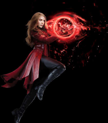 Scarlet Witch Magic Display PNG Image