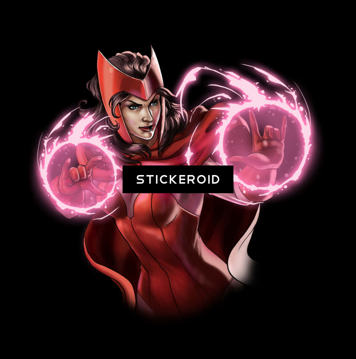 Scarlet Witch Magic Illustration PNG Image