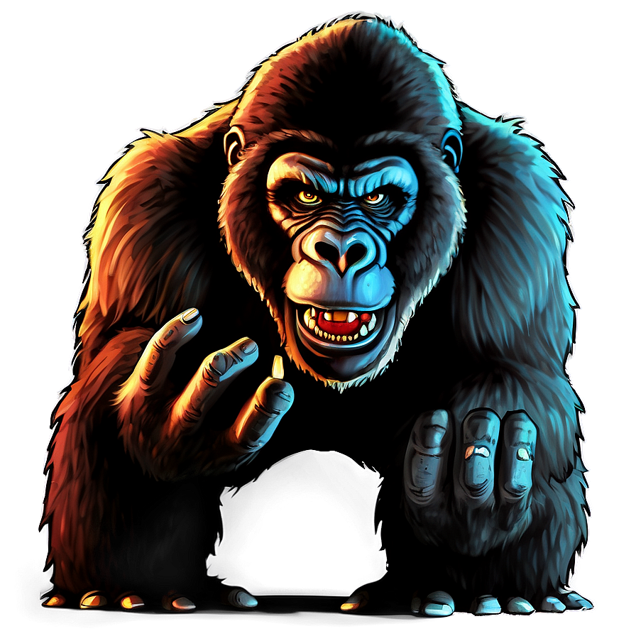 Scary Angry Gorilla Png 06252024 PNG Image