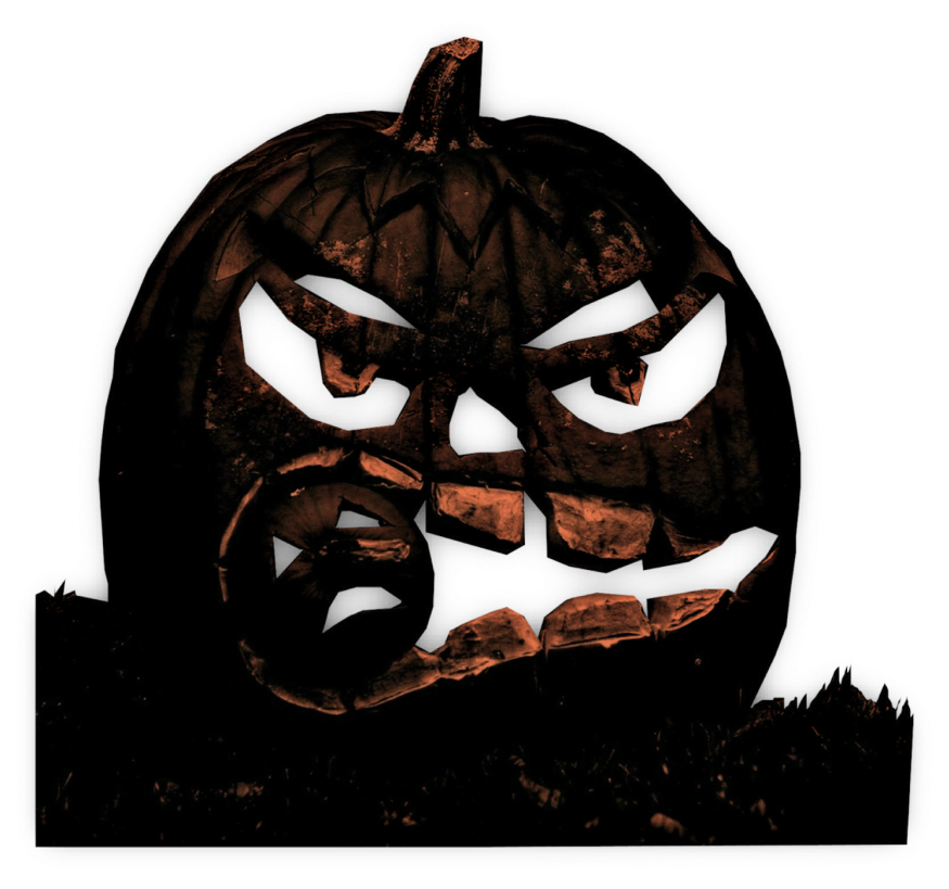 Scary Jack O Lantern Carving PNG Image