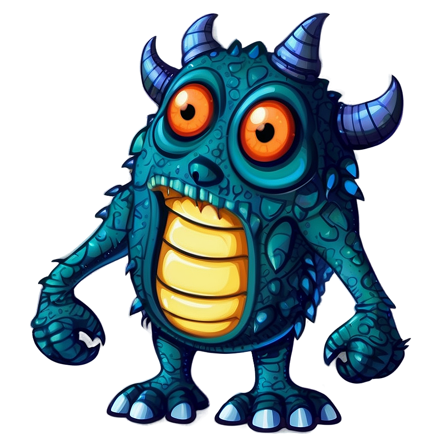 Scary Monster Cartoon Png Vhj PNG Image