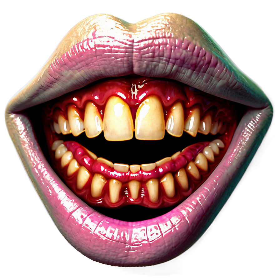 Scary Mouth Design Png Fip48 PNG Image