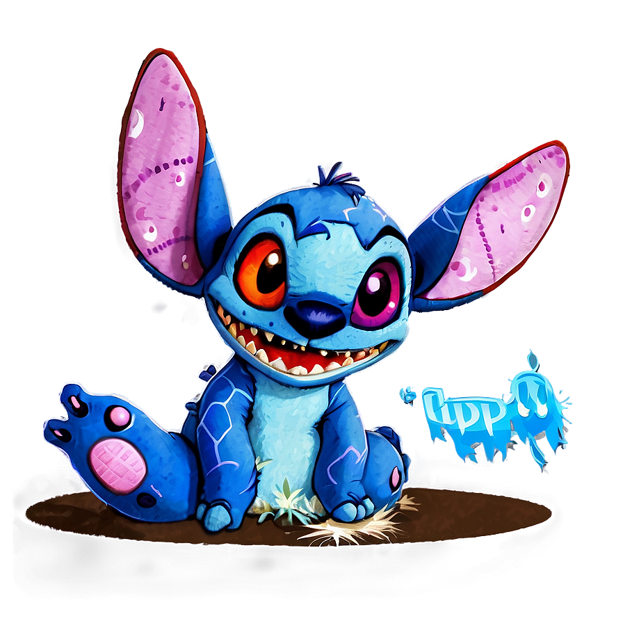 Scary Stitch Halloween Png Hte29 PNG Image