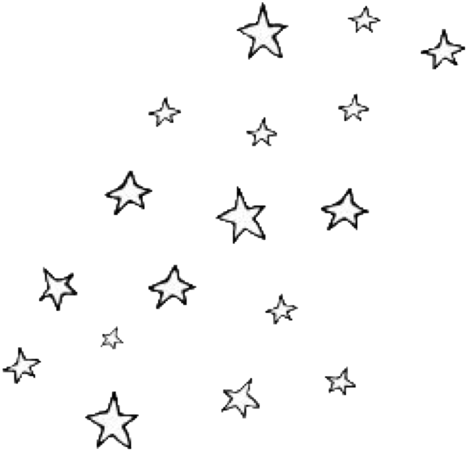 Scattered Silver Stars Pattern PNG Image