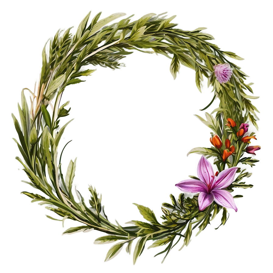 Scented Herb Wreath Png Esb91 PNG Image