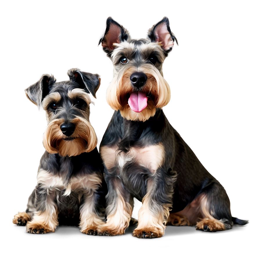 Schnauzer Family Portrait Png 06262024 PNG Image