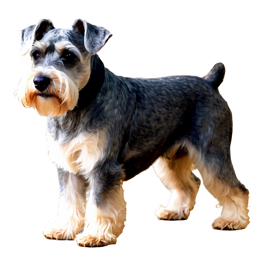 Schnauzer Guard Dog Pose Png Kux PNG Image