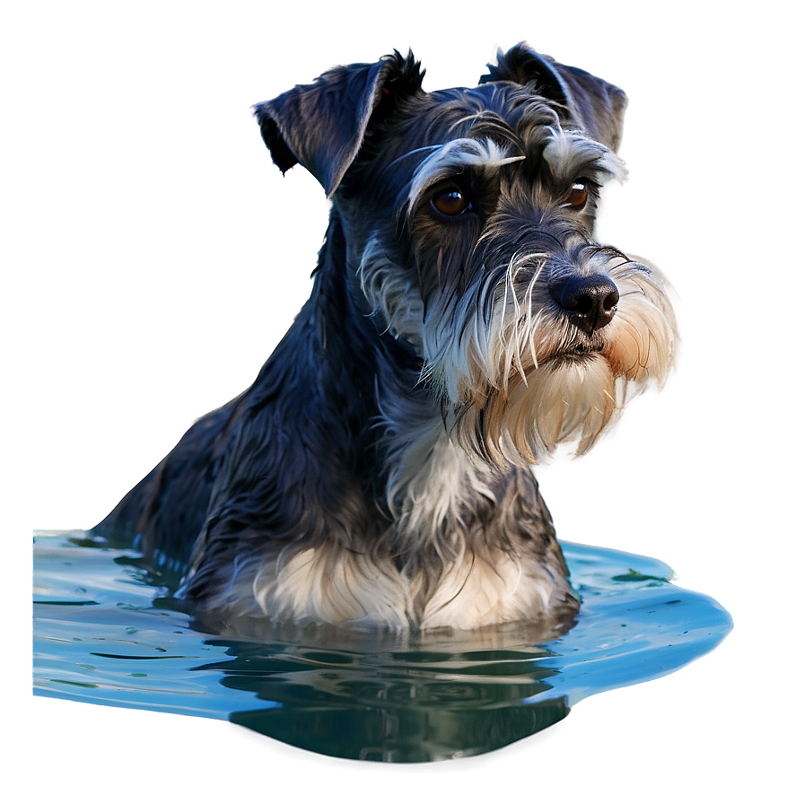 Schnauzer Swimming Png Lao PNG Image