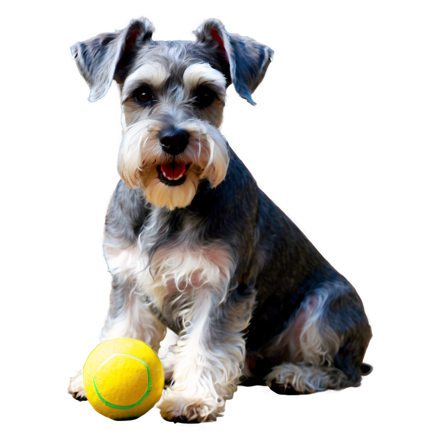 Schnauzer With Ball Png 06262024 PNG Image