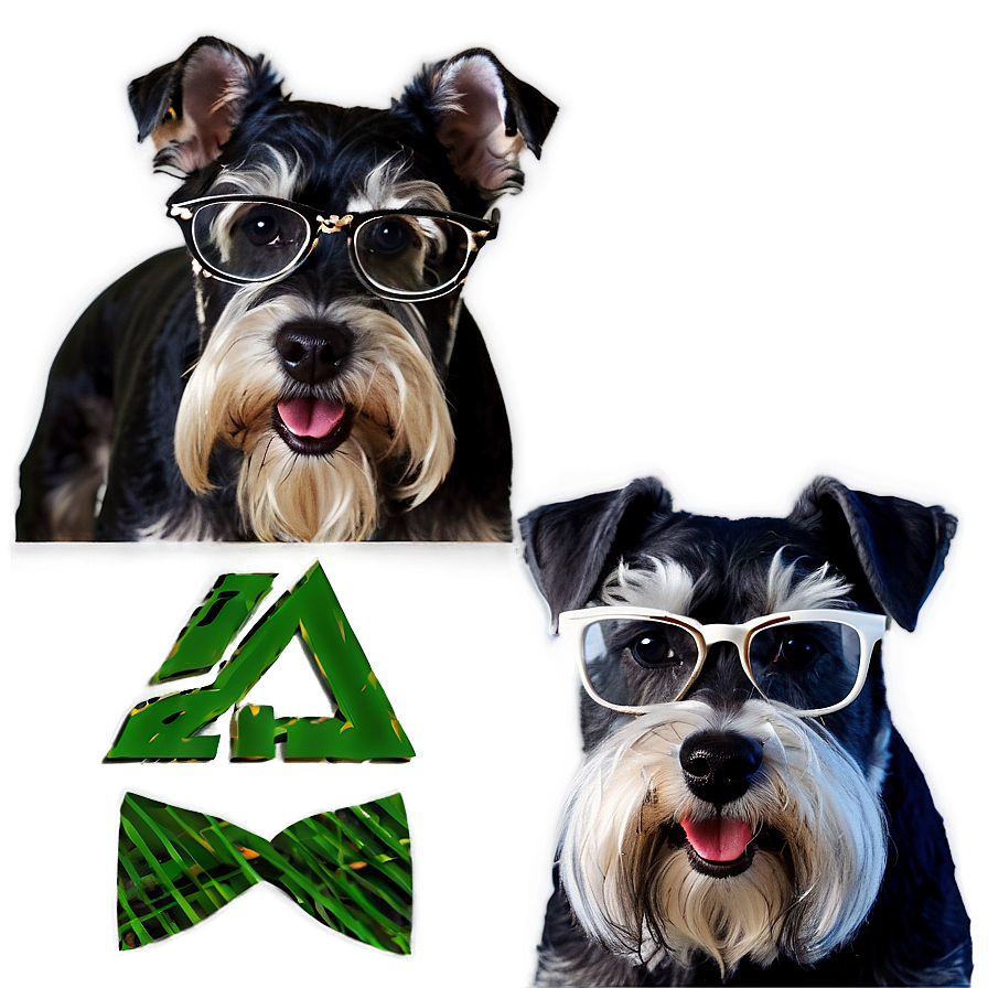 Schnauzer With Glasses Png Xtl33 PNG Image