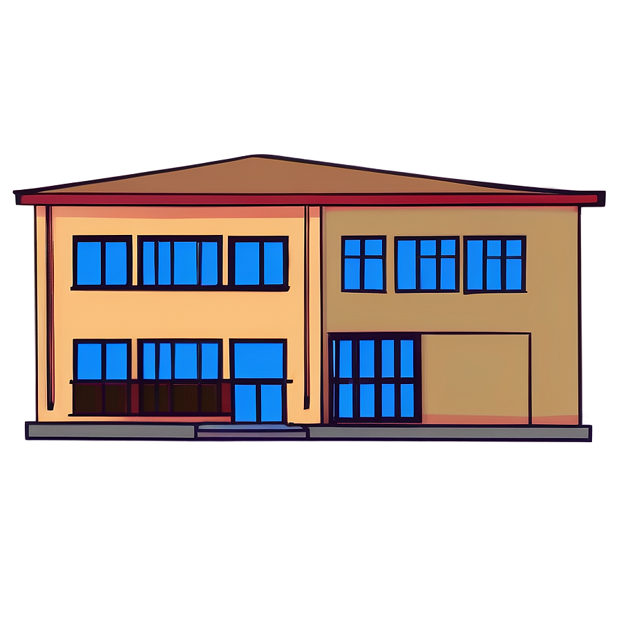 School Building Outline Png 91 PNG Image