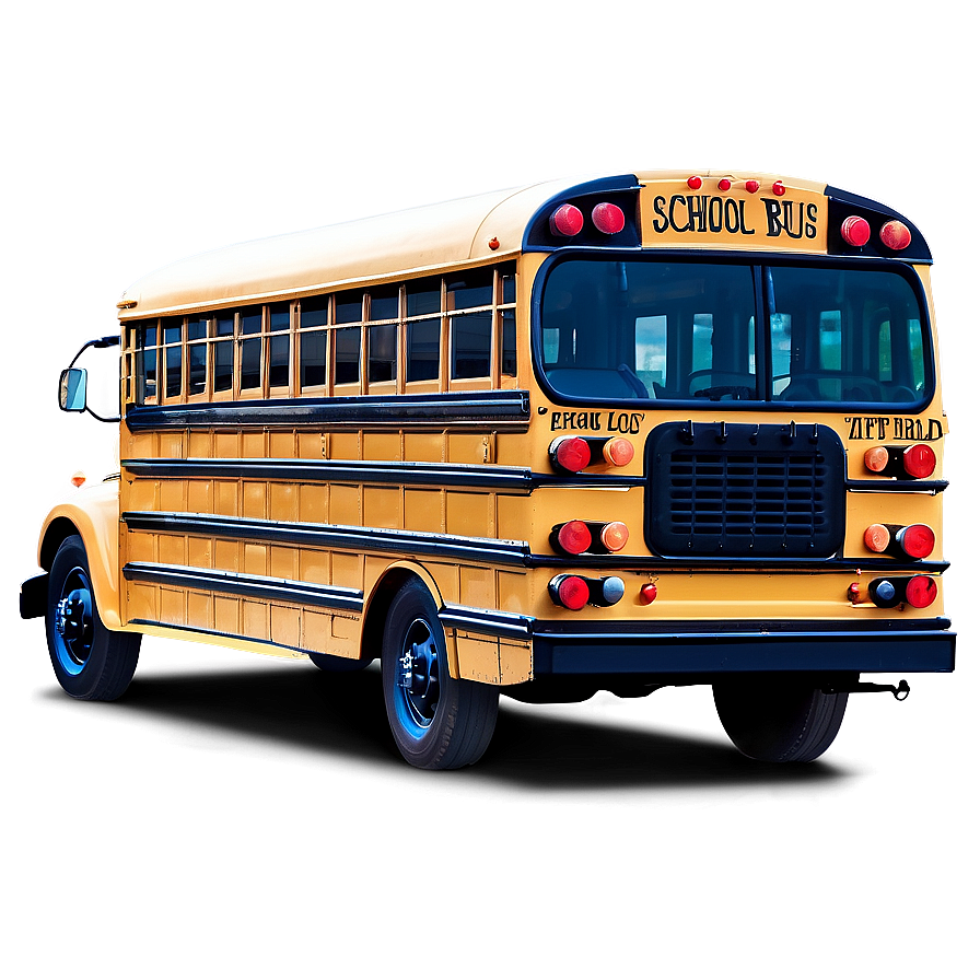 School Bus In Festive Decoration Png Fbo PNG Image