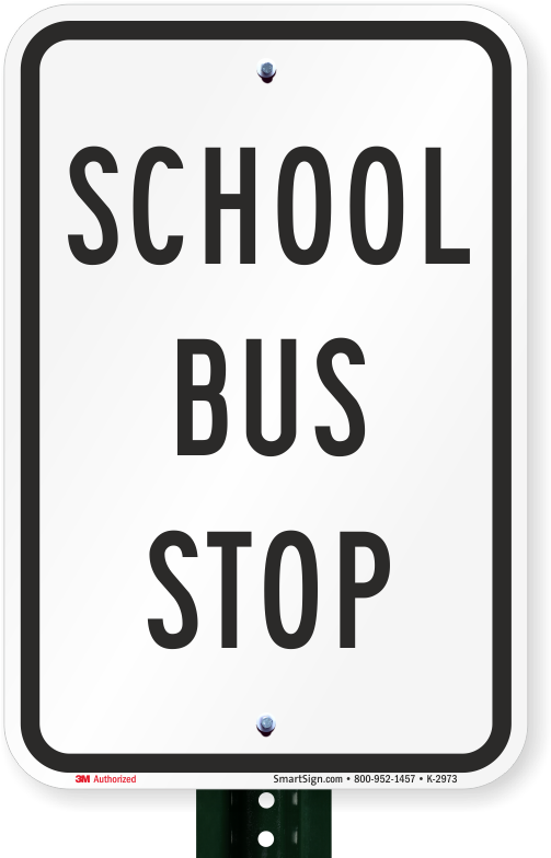 School Bus Stop Sign Image PNG Image