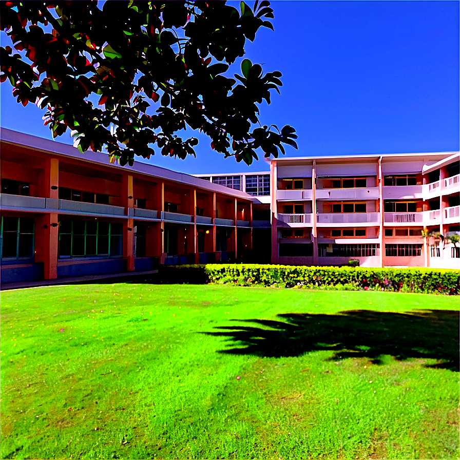 School Campus View Png Kha PNG Image