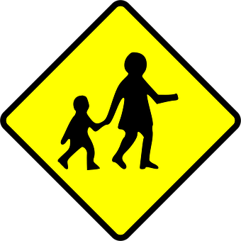 School Crossing Sign PNG Image