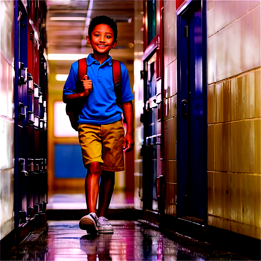 School Hallway First Day Png Eas84 PNG Image