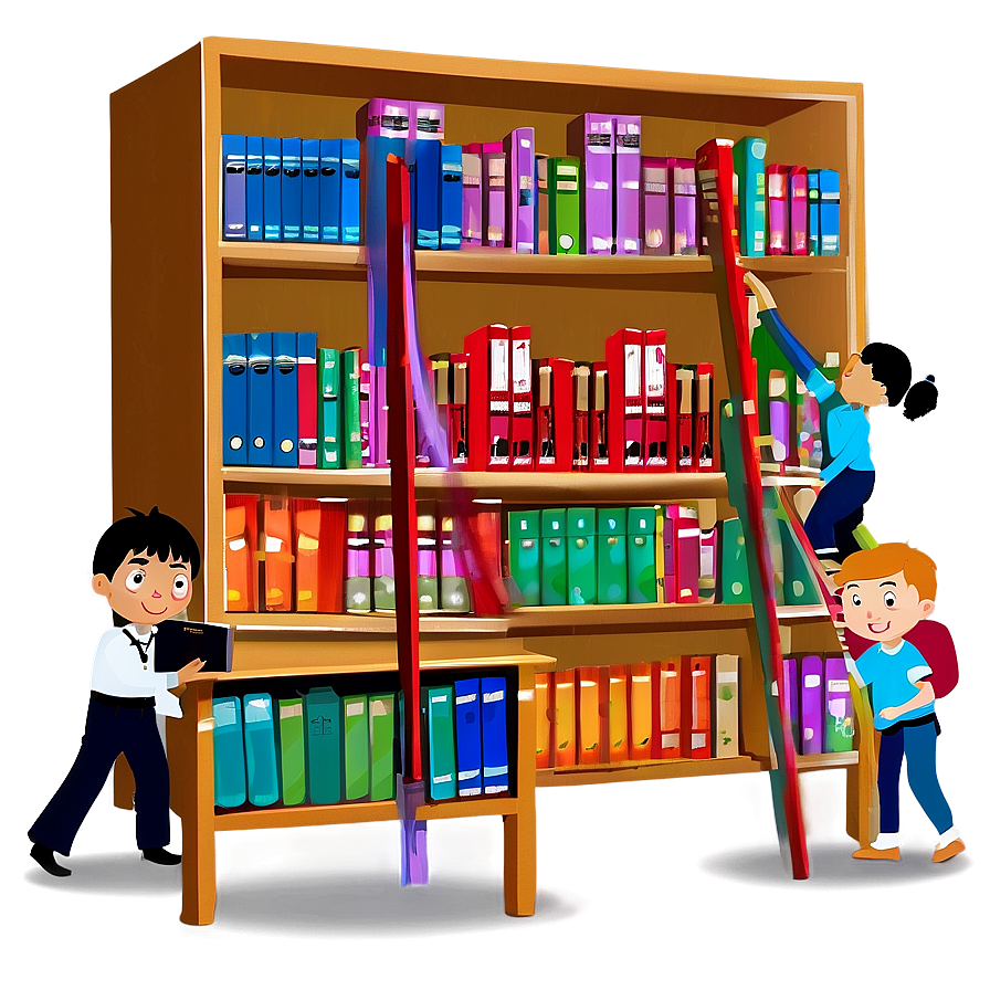 School Library First Day Png Olj PNG Image