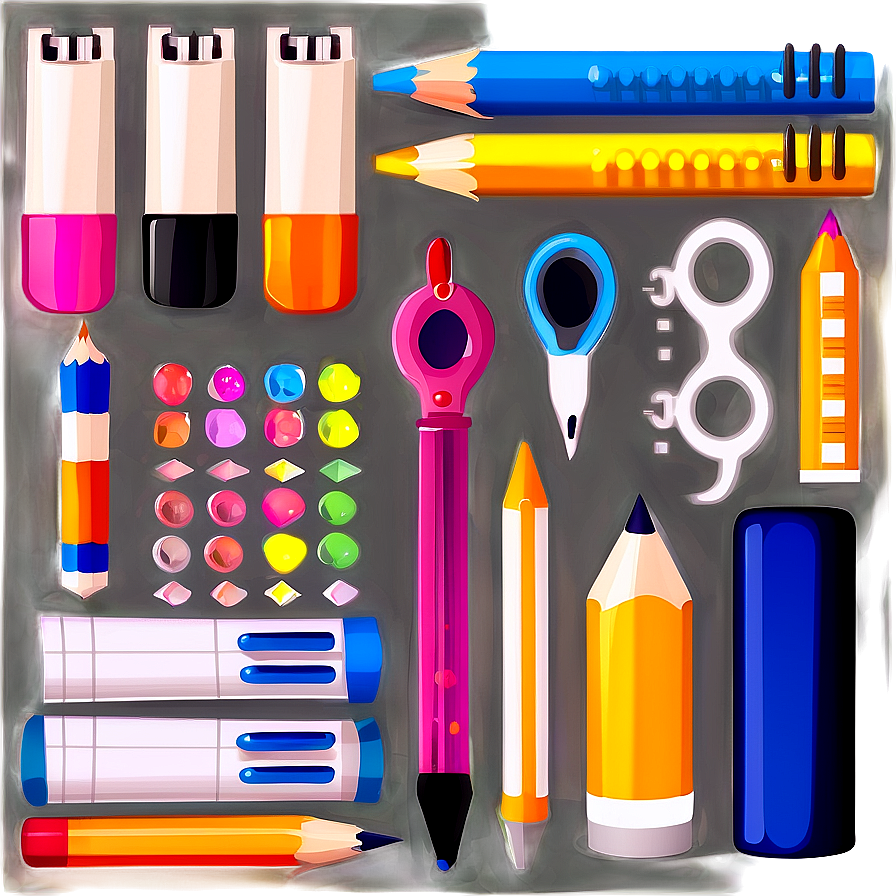 School Supplies Vector Png 05212024 PNG Image