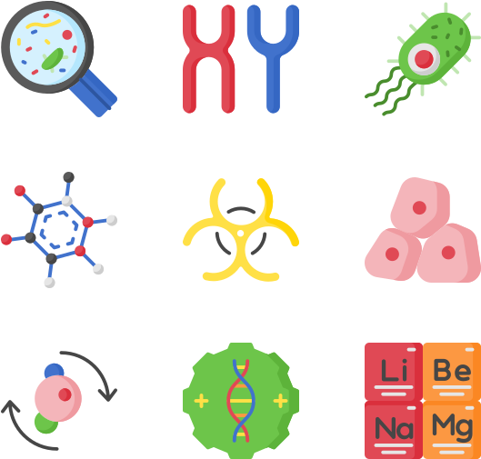 Science Icons Set PNG Image