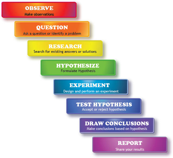 Scientific Method Steps Infographic PNG Image