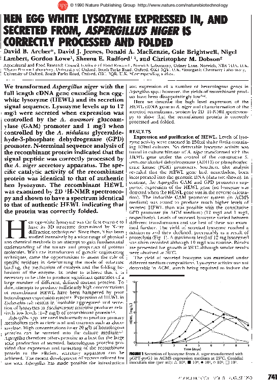 Scientific Research Article Lysozyme Expression PNG Image