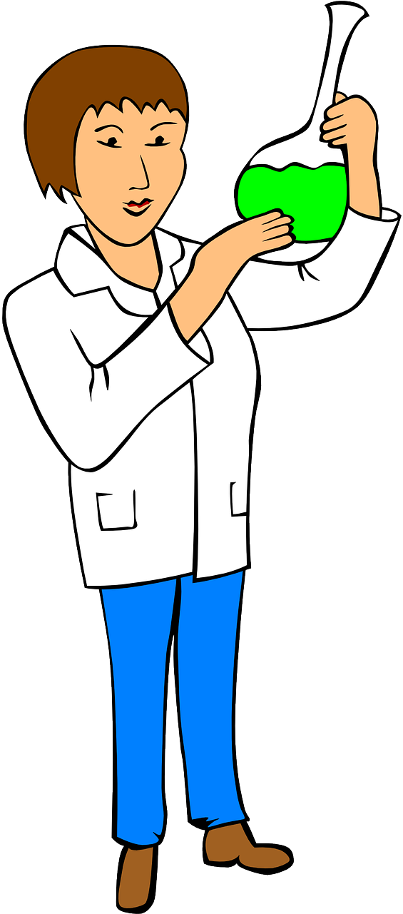 Scientist_ Holding_ Green_ Chemical_ Flask PNG Image