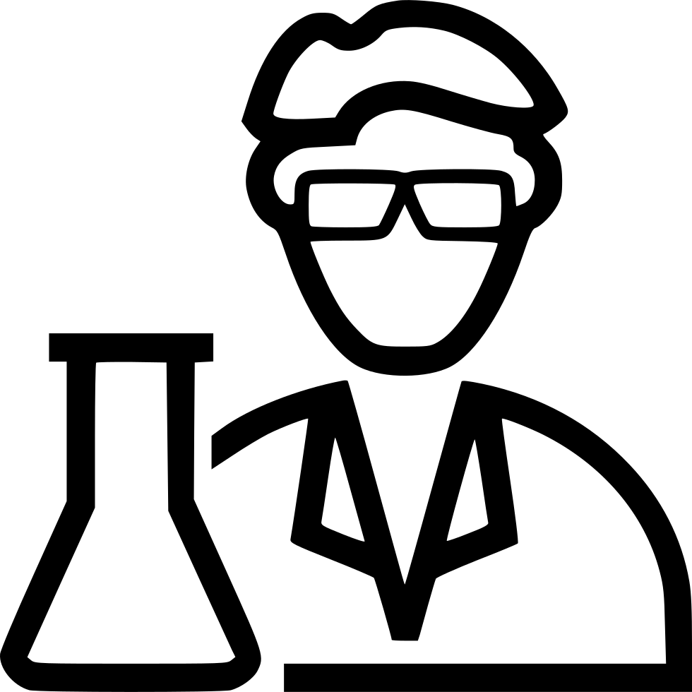 Scientist Iconwith Flask PNG Image