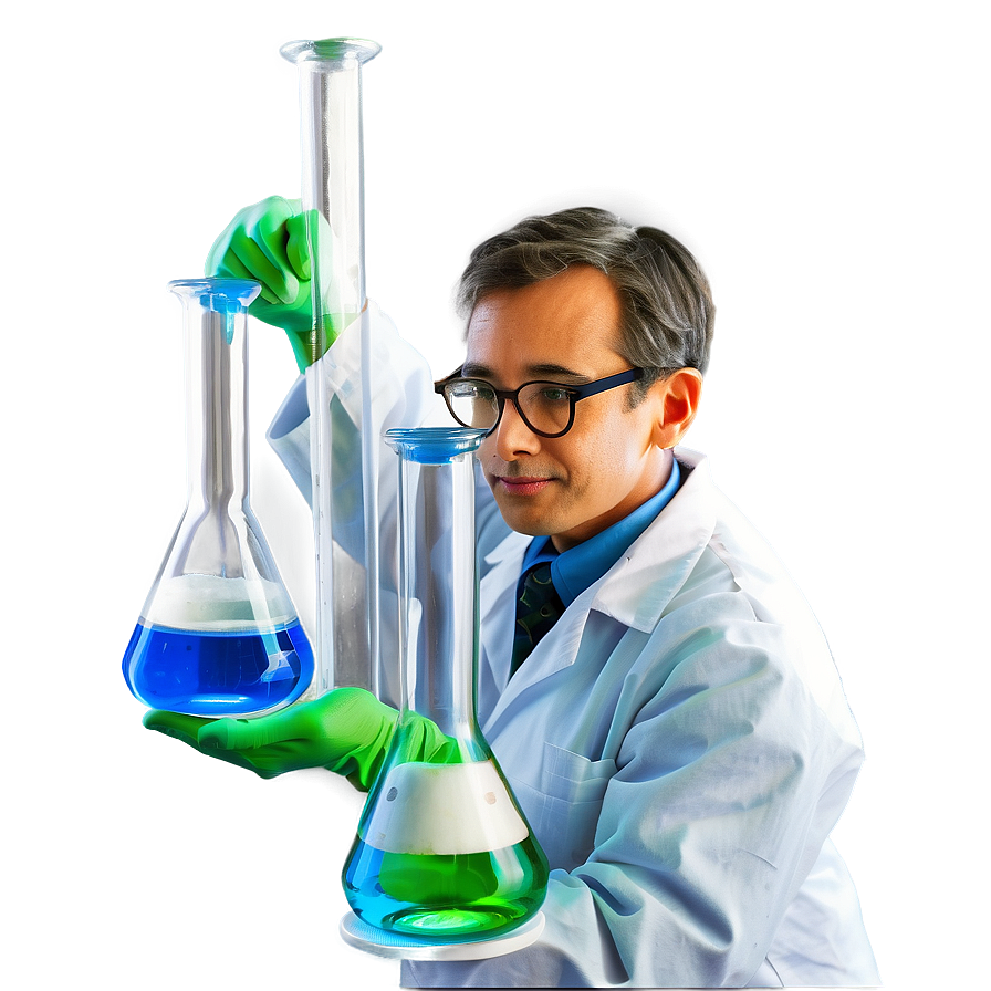 Scientist With Beaker Png Pvq69 PNG Image