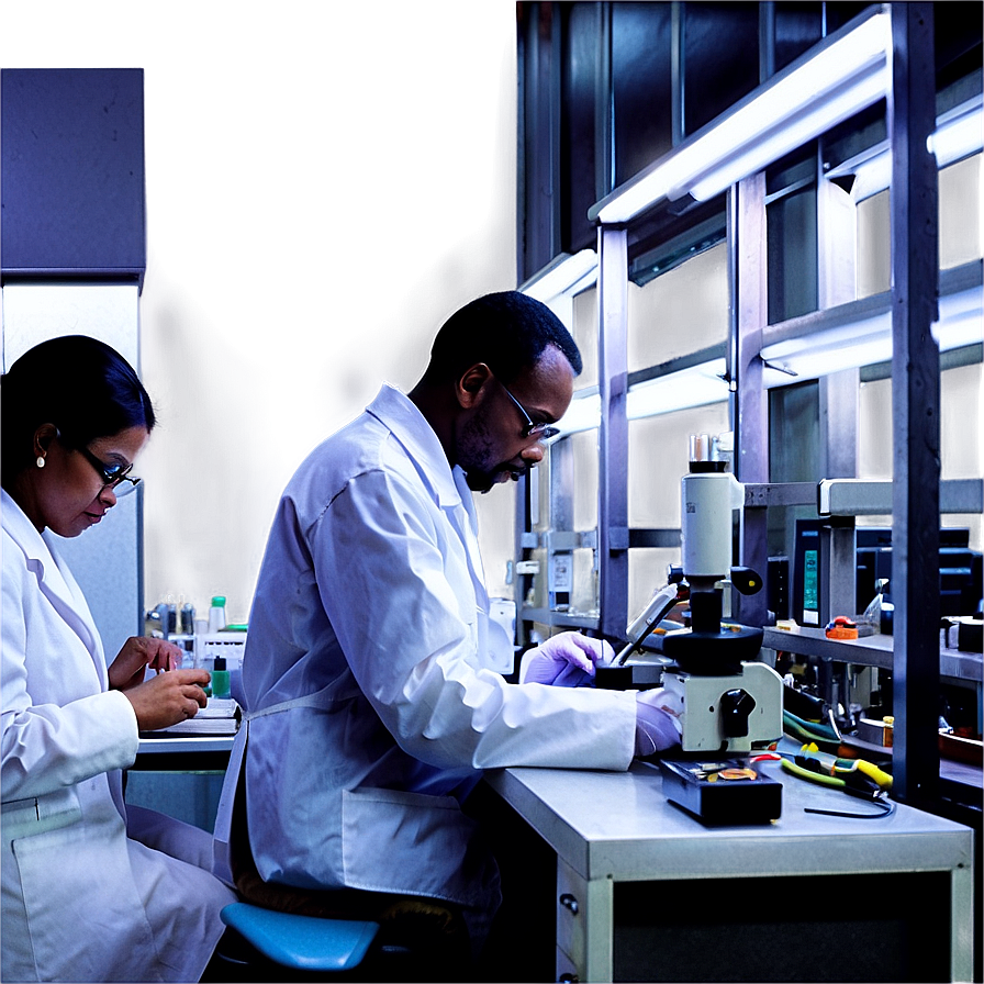 Scientists Working In Lab Png Bdo PNG Image