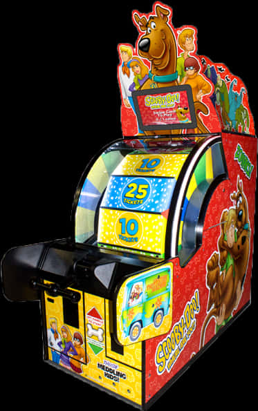 Scooby Doo Arcade Game Machine PNG Image