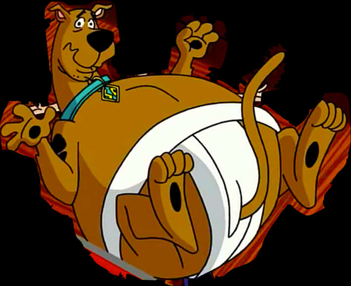 Scooby Doo Drumming Cartoon PNG Image