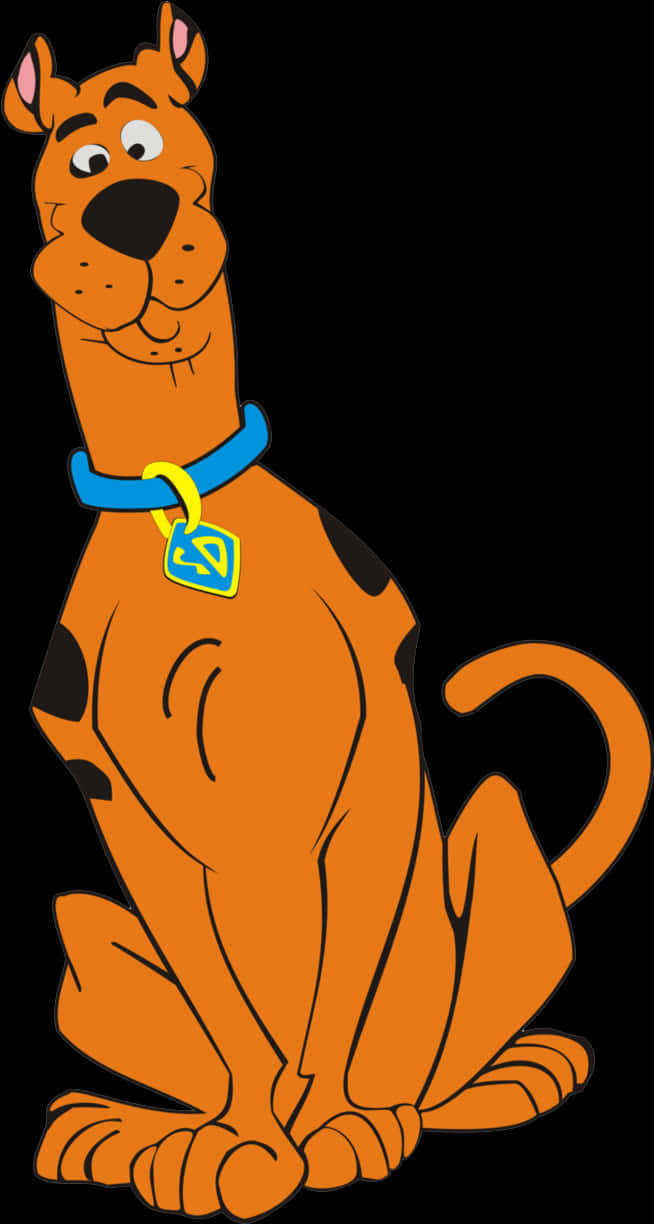 Scooby Doo Sitting Portrait PNG Image