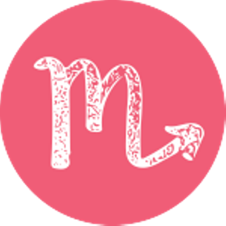 Scorpio Zodiac Symbol Pink Background PNG Image