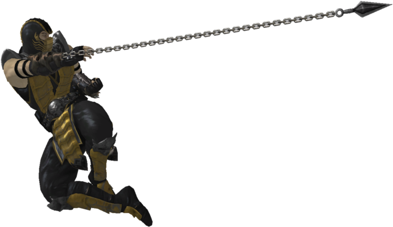 Scorpion Spear Attack Mortal Kombat PNG Image