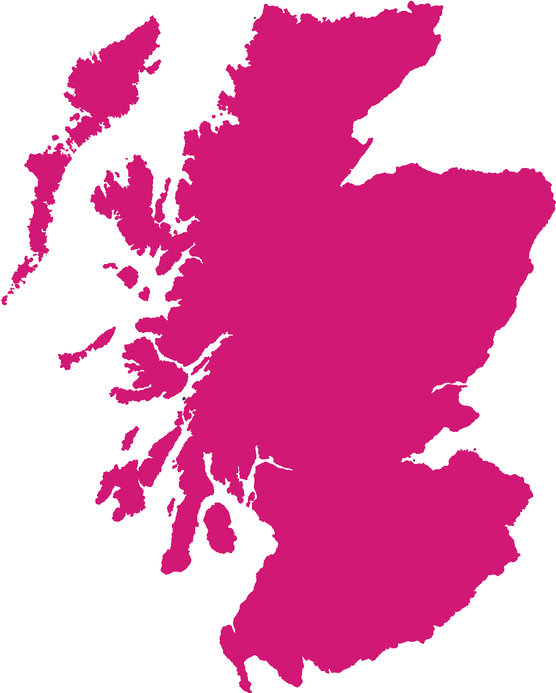 Scotland Map Silhouette Pink PNG Image