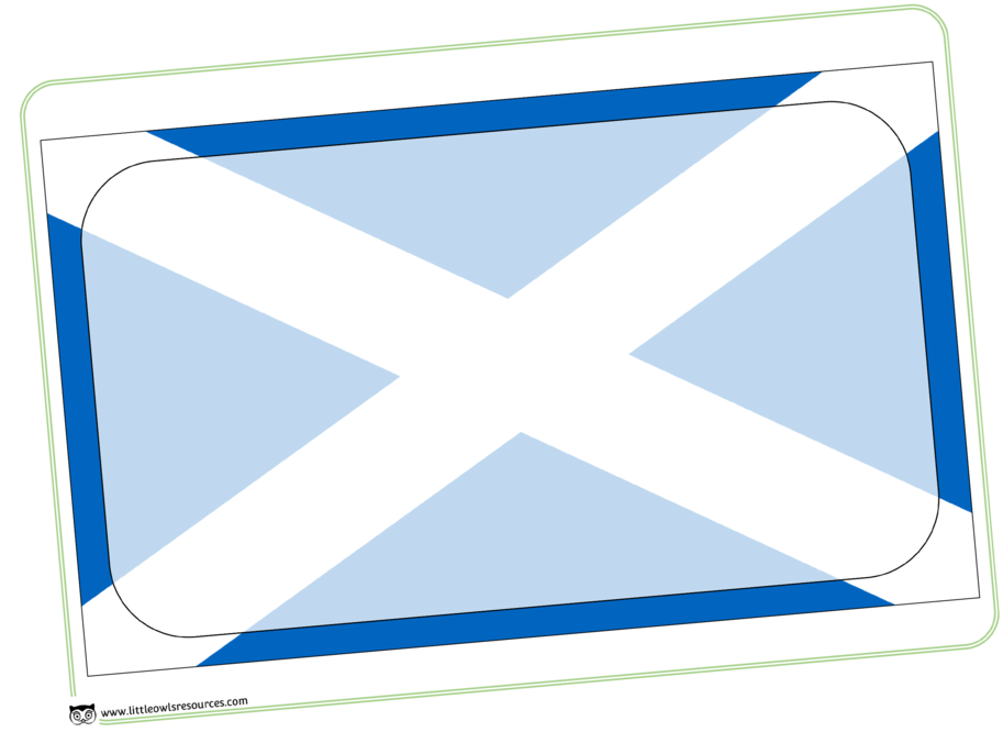 Scottish Flag Illustration PNG Image