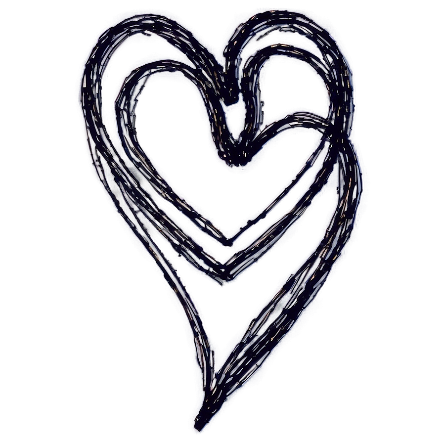 Scribble Heart Design Png Wve45 PNG Image