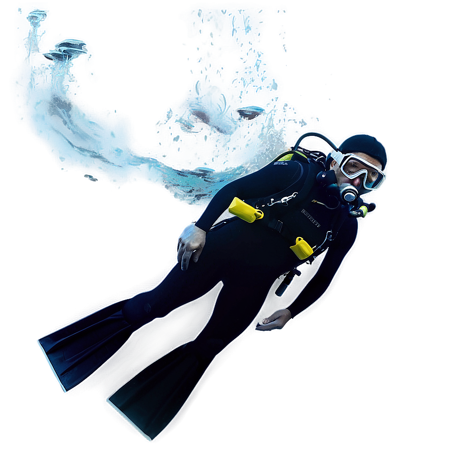 Scuba Diver Action Png Rhw PNG Image