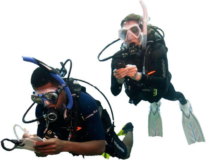 Scuba Divers Underwater Research.png PNG Image