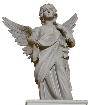 Sculpted Angel Statue PNG Image