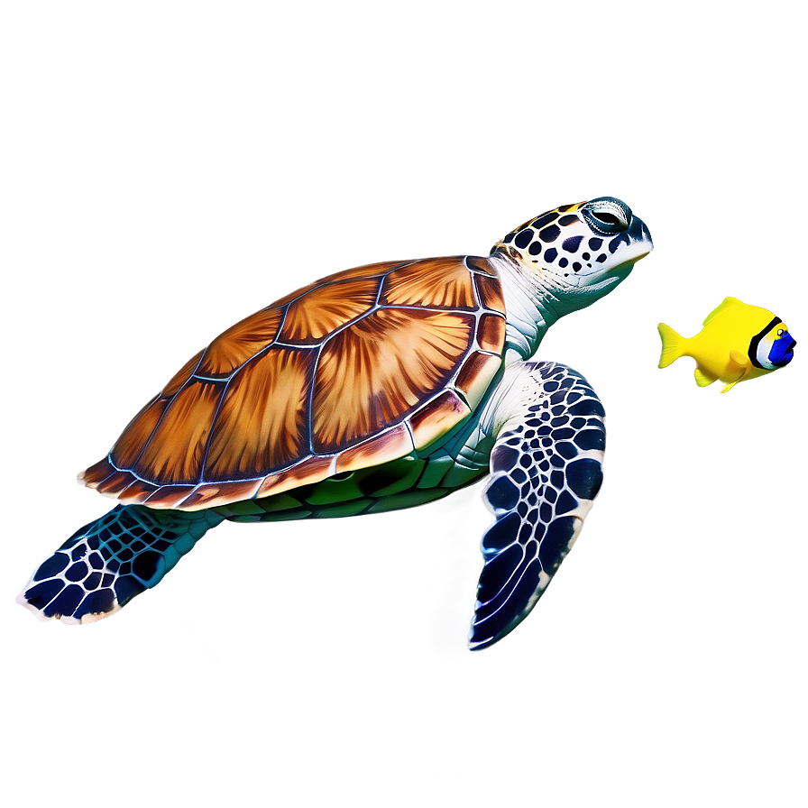 Sea Turtle And Fish Friends Png 06292024 PNG Image