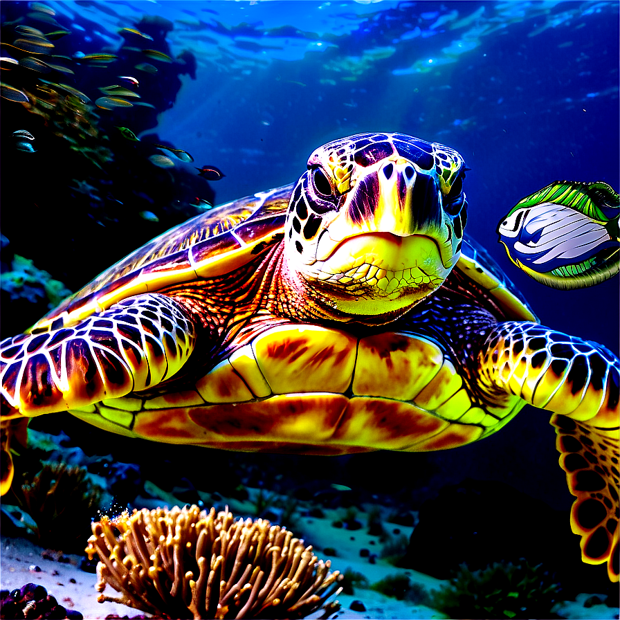 Sea Turtle Eco Tour Poster Png Psj15 PNG Image