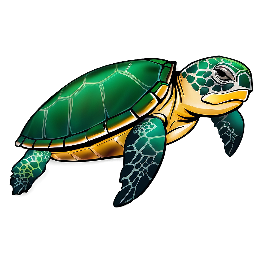 Sea Turtle Illustration Png Qlx PNG Image