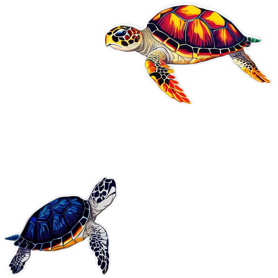 Sea Turtle With Coral Reef Background Png 06292024 PNG Image