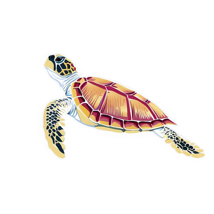 Sea Turtle With Coral Reef Png Bfi57 PNG Image