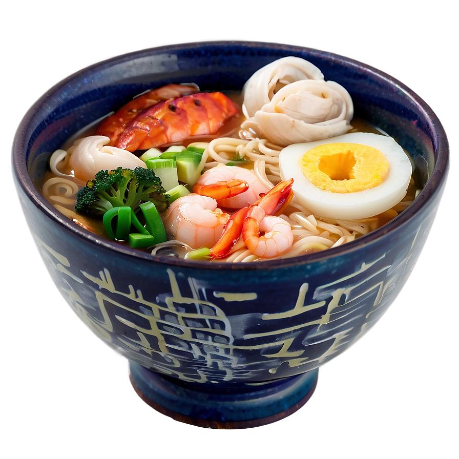 Seafood Ramen Bowl Png Scj92 PNG Image